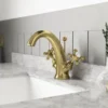 Hudson Reed Brass Topaz Crosshead Mono Basin Mixer W. Pop-Up Waste
