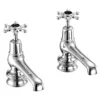 Burlington Birkenhead Regent Black Basin Taps 5"