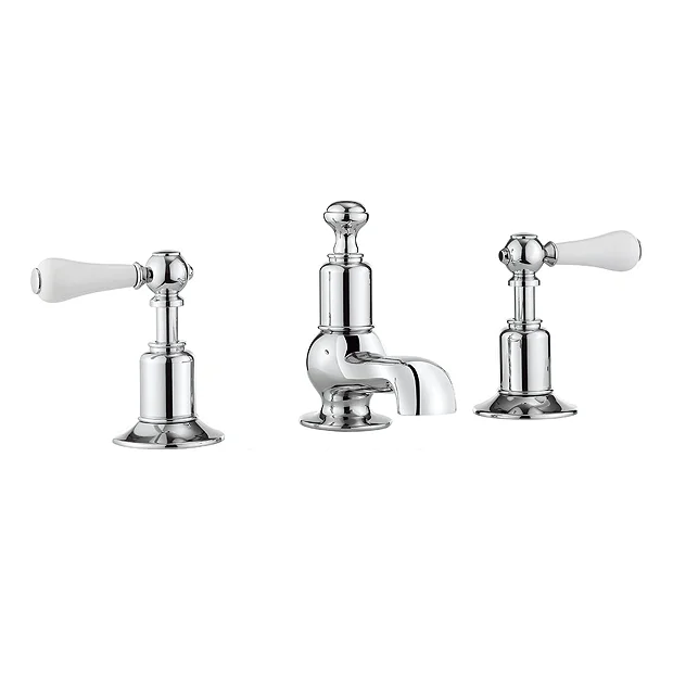 Crosswater - Belgravia Lever 3 Tap Hole Basin Mixer With Pop-up Waste 2 Crosswater - Belgravia Lever 3 Tap Hole Basin Mixer With Pop-up Waste - Image 2