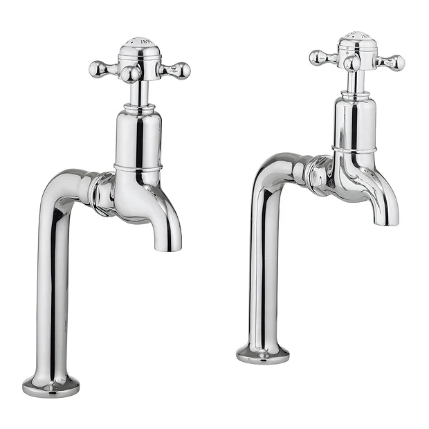 Crosswater - Cucina Belgravia Crosshead Pair Of Bib Taps - Chrome 2 Crosswater - Cucina Belgravia Crosshead Pair Of Bib Taps - Chrome - Image 2