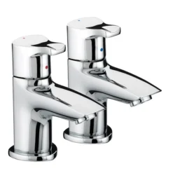 Bristan Capri Contemporary Basin Pillar Taps - Chrome