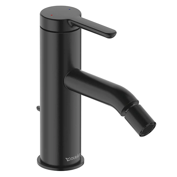 Duravit C.1 Single Lever Bidet Mixer With Pop-up Waste - Matt Black 1 Duravit C.1 Single Lever Bidet Mixer With Pop-up Waste - Matt Black