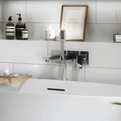 Cast Wall Mounted Bath Shower Mixer Tap + Shower Kit 5 Cast Wall Mounted Bath Shower Mixer Tap + Shower Kit -Faucet Shop cas006 n d1