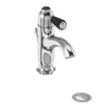 Burlington Chelsea Black Curved Basin Mixer With Pop-up Waste
