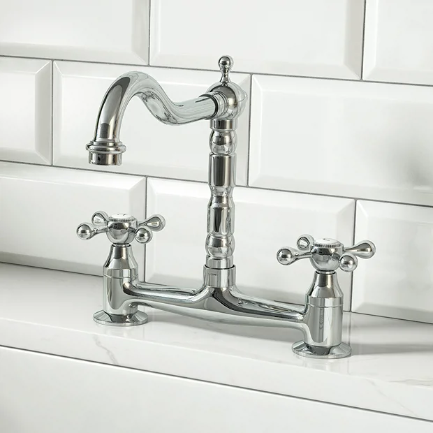 Britannia Classic Bridge Sink Mixer - Chrome 2 Britannia Classic Bridge Sink Mixer - Chrome - Image 2