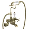 Burlington Gold Claremont Regent Wall Mounted Bath Shower Mixer