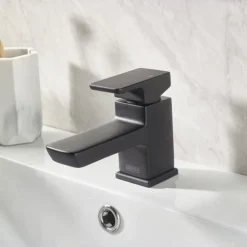 Bristan Cobalt Black Mono Basin Mixer With Clicker Waste 11 Bristan Cobalt Black Mono Basin Mixer With Clicker Waste -Faucet Shop cobbasblk d4