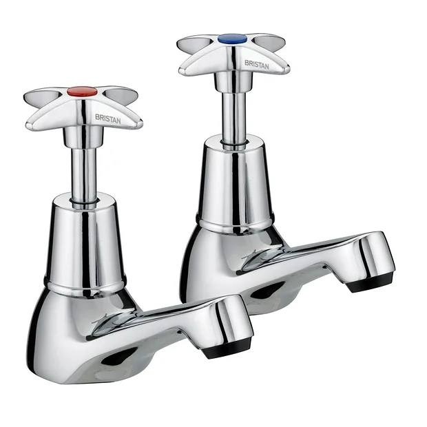 Bristan - Design Utility Crosshead Basin Taps - Chrome 1 Bristan - Design Utility Crosshead Basin Taps - Chrome