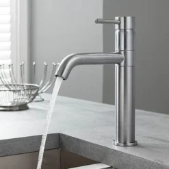 Crosswater Design Single Lever Kitchen Mixer - Stainless Steel -Faucet Shop crosswaterdesignsingleleverkitchenmixerstainlesssteeld1
