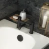 Arezzo Round Matt Black Bath Filler Tap