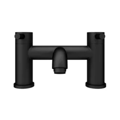 Arezzo Round Matt Black Bath Filler Tap 10 Arezzo Round Matt Black Bath Filler Tap -Faucet Shop cru10blk n d2