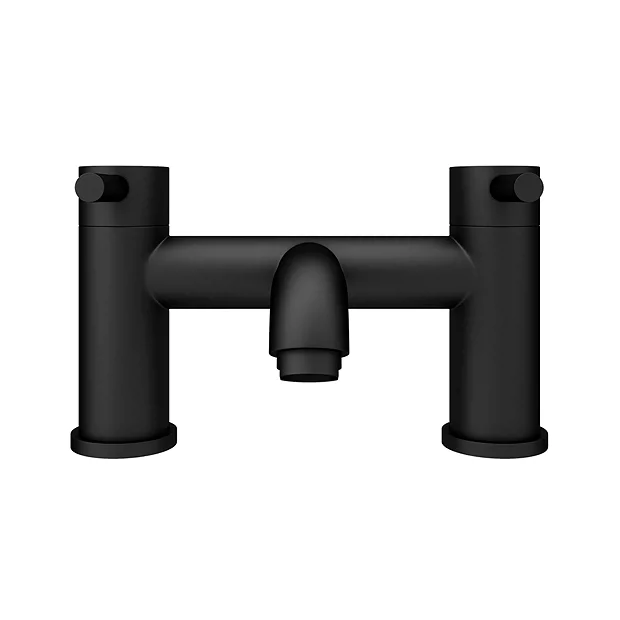 Arezzo Round Matt Black Bath Filler Tap 5 Arezzo Round Matt Black Bath Filler Tap - Image 5