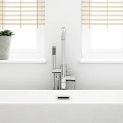 Cruze Freestanding Bath Tap With Shower Mixer -Faucet Shop crz02 d3