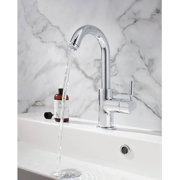 Crosswater - Design Side Lever Monobloc Basin Mixer With Waste 1 Crosswater - Design Side Lever Monobloc Basin Mixer With Waste