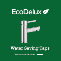 EcoDelux Round Water Saving Mono Basin Mixer Tap With Waste -Faucet Shop ecob2wd2