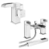 Edge Waterfall Basin + Bath Shower Mixer Tap Pack