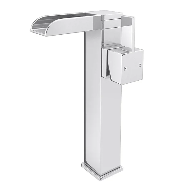 Edge Waterfall High Rise Mono Basin Mixer Tap Chrome 2 Edge Waterfall High Rise Mono Basin Mixer Tap Chrome - Image 2