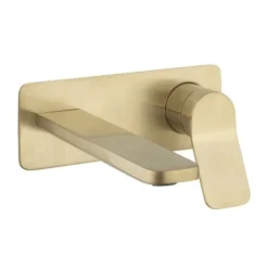 Crosswater Glide II Brushed Brass Wall Mounted 2 Hole Set Basin Mixer