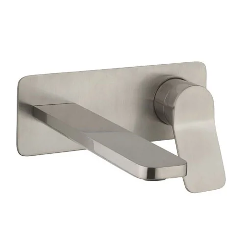 Crosswater Glide II Brushed Stainless Steel Wall Mounted 2 Hole Set Basin Mixer 1 Crosswater Glide II Brushed Stainless Steel Wall Mounted 2 Hole Set Basin Mixer