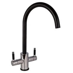 Reginox Genesis Modern Kitchen Sink Mixer - Chrome & Black