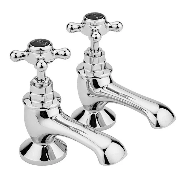 Hudson Reed Topaz Black Bath Taps - Chrome 2 Hudson Reed Topaz Black Bath Taps - Chrome - Image 2