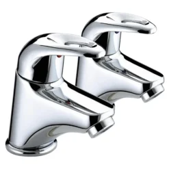 Bristan Java Contemporary Basin Pillar Taps - Chrome