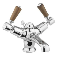 Burlington Kensington Walnut Basin Mixer With Pop-Up Waste