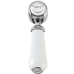 Burlington Kensington Bridge Curved Spout Basin Mixer (200mm Centers) W Plug & Chain