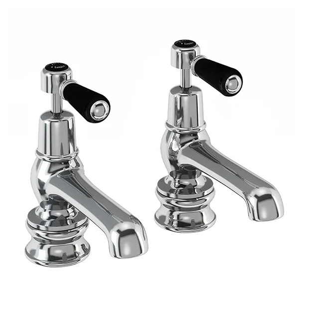 Burlington Kensington Regent Black Basin Taps 5" 1 Burlington Kensington Regent Black Basin Taps 5"