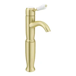 Lancaster Traditional Brushed Brass Tall Mono Basin Mixer 7 Lancaster Traditional Brushed Brass Tall Mono Basin Mixer -Faucet Shop lbb8td2