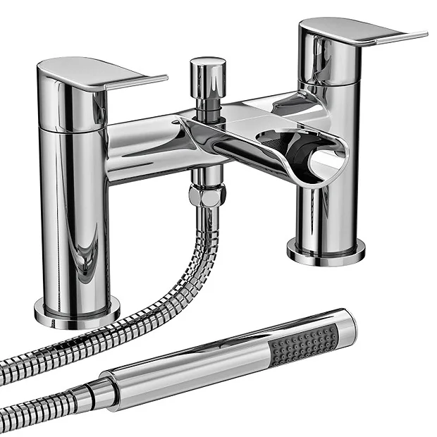 Luna Waterfall Bath Shower Mixer With Shower Kit - Chrome 2 Luna Waterfall Bath Shower Mixer With Shower Kit - Chrome - Image 2