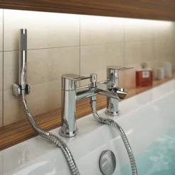 Luna Waterfall Bath Shower Mixer With Shower Kit - Chrome 7 Luna Waterfall Bath Shower Mixer With Shower Kit - Chrome -Faucet Shop lunawaterfallbathshowermixerwithshowerkitchromenewdetail1