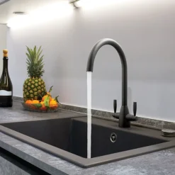 JTP Blink Matt Black Dual Lever Kitchen Sink Mixer