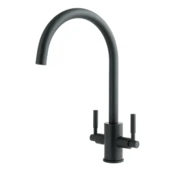 JTP Newbury Matt Black Dual Lever Kitchen Sink Mixer -Faucet Shop mbn182 d1