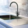JTP Newbury Matt Black Dual Lever Kitchen Sink Mixer