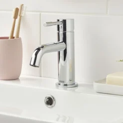 Bristan Mila Chrome Mono Basin Mixer With Clicker Waste -Faucet Shop mibasc d2