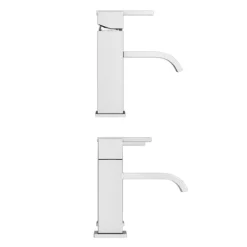 Milan Modern Mono Basin Mixer And Bath Filler - Chrome -Faucet Shop mil001mil008d3n
