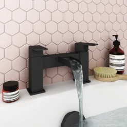 Monza Matt Black Bathroom Taps - Bath And Basin 5 Monza Matt Black Bathroom Taps - Bath And Basin -Faucet Shop mzwbtpkdetail1