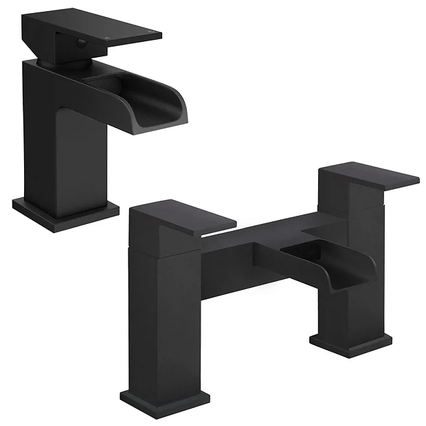 Monza Matt Black Bathroom Taps - Bath And Basin 2 Monza Matt Black Bathroom Taps - Bath And Basin - Image 2