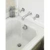 Old London - Chrome Edwardian Wall Mounted Bath Spout And Stop Taps