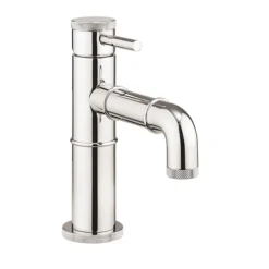 Crosswater MPRO Industrial Monobloc Basin Mixer With Knurled Detailing - Chrome