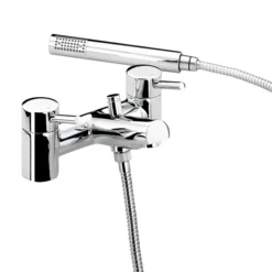 Bristan - Prism Contemporary Pillar Bath Shower Mixer - Chrome
