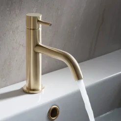Crosswater MPRO Monobloc Basin Mixer - Brushed Brass -Faucet Shop pro110dnf d1