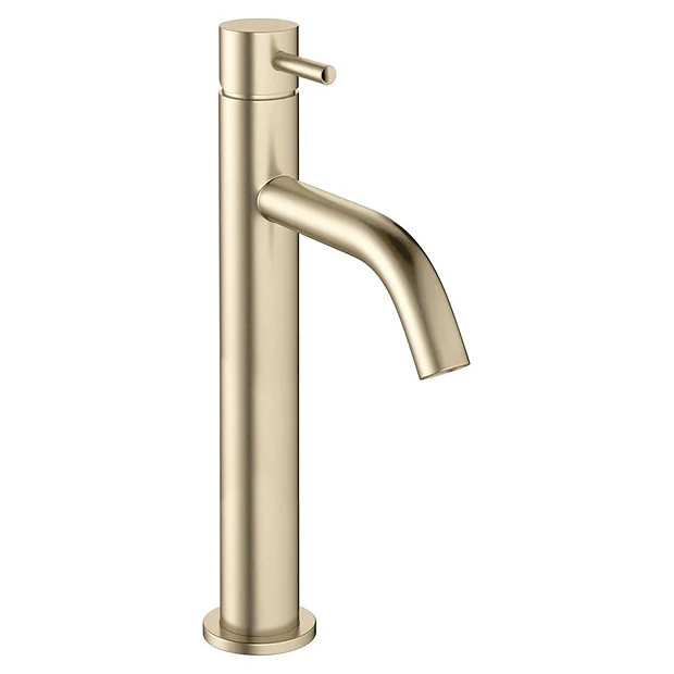 Crosswater MPRO Tall Monobloc Basin Mixer - Brushed Brass 1 Crosswater MPRO Tall Monobloc Basin Mixer - Brushed Brass