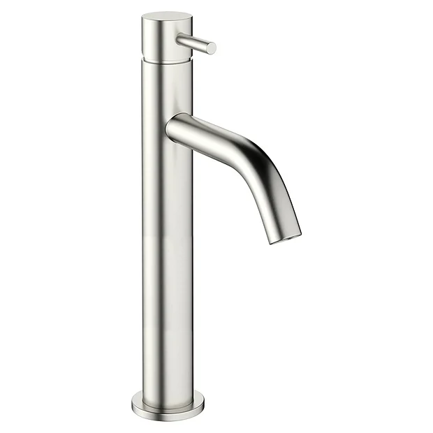 Crosswater MPRO Tall Monobloc Basin Mixer - Brushed Stainless Steel Effect 1 Crosswater MPRO Tall Monobloc Basin Mixer - Brushed Stainless Steel Effect
