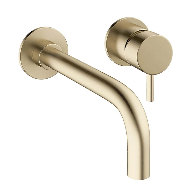 Crosswater MPRO Wall Mounted 2 Hole Set Basin Mixer - Brushed Brass 2 Crosswater MPRO Wall Mounted 2 Hole Set Basin Mixer - Brushed Brass - Image 2