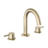 Crosswater MPRO Deck Mounted 3 Hole Set Basin Mixer - Brushed Brass