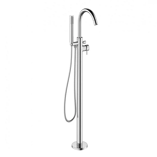 Crosswater MPRO Floor Mounted Freestanding Bath Shower Mixer - Chrome 2 Crosswater MPRO Floor Mounted Freestanding Bath Shower Mixer - Chrome - Image 2