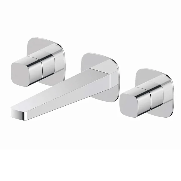 RAK Petit Square Wall Mounted (3TH) Basin Mixer Chrome 1 RAK Petit Square Wall Mounted (3TH) Basin Mixer Chrome