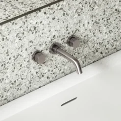 Arezzo Round Gunmetal Grey Wall Mounted (3TH) Bath Filler Tap 7 Arezzo Round Gunmetal Grey Wall Mounted (3TH) Bath Filler Tap -Faucet Shop rdgm3thf n d2
